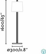 Faro Barcelona Montreal Φωτιστικό Δαπέδου Λευκό με Ύψος 160cm