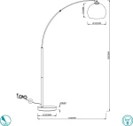 Trio Lighting Brasilia Φωτιστικό Δαπέδου Λευκό με Ύψος 180cm