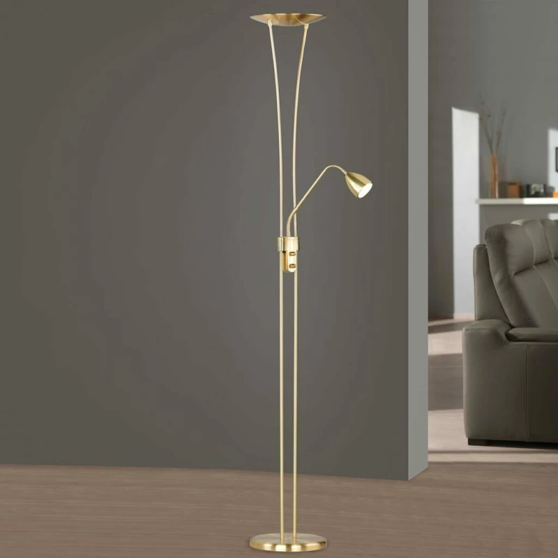 Trio Lighting Arizona Φωτιστικό Δαπέδου Χρυσό με Ύψος 255cm