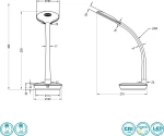 Πορτατίφ Γραφείου Rl Lighting Cobra R52721187 Γκρι Τιτανίου