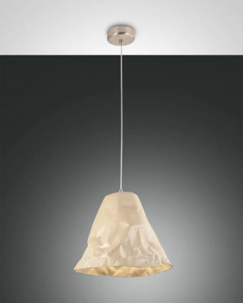 Fabas Luce Crumple Κρεμαστό Φωτιστικό Μοντέρνο Μονόφωτο Λευκό