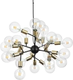 Ideal Lux Spark Κρεμαστό Φωτιστικό Μοντέρνο Πολύφωτο Μαύρο