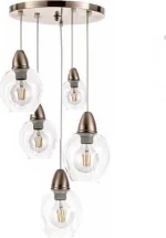 Inlight 4474-5 Κρεμαστό Φωτιστικό Μοντέρνο Πολύφωτο Ασημί