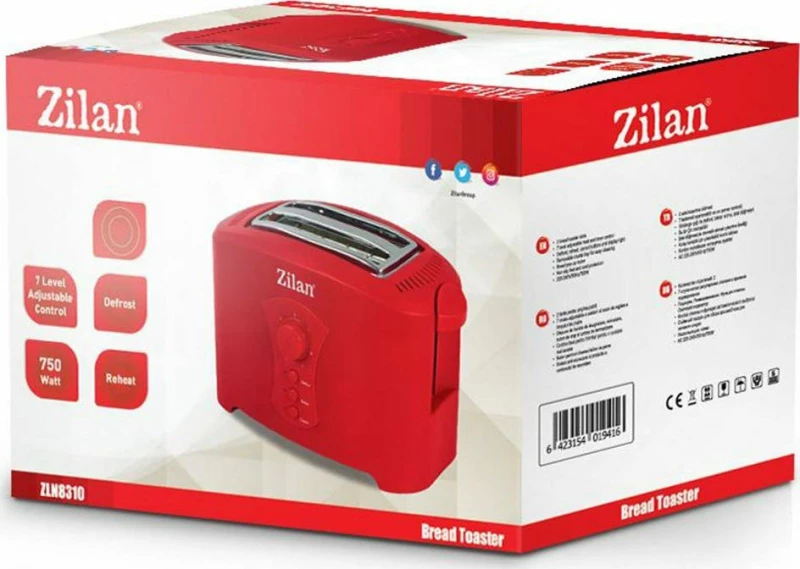 Zilan Zln8310-Black Φρυγανιέρα 750W