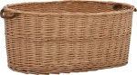 vidaXL Καλάθι Καυσόξυλων με Λαβές Μεταφοράς 78x54x34 εκ. Φυσική Ιτιά