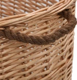 vidaXL Καλάθι Καυσόξυλων με Λαβές Μεταφοράς 78x54x34 εκ. Φυσική Ιτιά