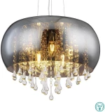 Globo Lighting Kalla Κρεμαστό Φωτιστικό Μοντέρνο Πολύφωτο Ασημί