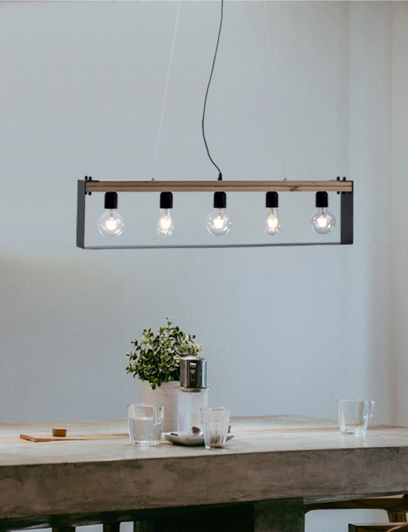 ArkoLight Κρεμαστό Φωτιστικό Μοντέρνο Πολύφωτο Ράγα Μαύρο