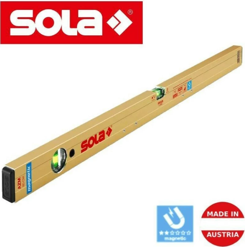 Αλφάδι Αλουμινίου Μαγνητικό Sola Azm 50Cm Με 2 Μάτια