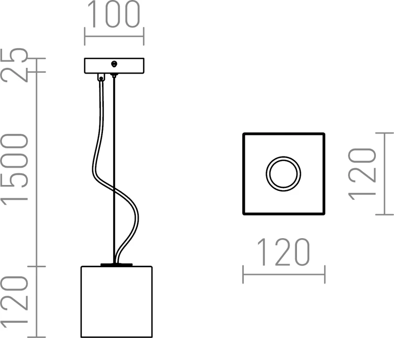 Rendl Light Studio Dados Κρεμαστό Φωτιστικό Μοντέρνο Μονόφωτο Λευκό