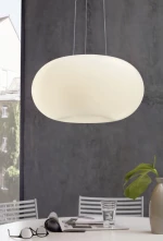 Eglo Optica Κρεμαστό Φωτιστικό Μοντέρνο Δίφωτο Λευκό