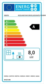 Kratki Koza/AB/S/N/O/DR/Glass/Kafel 8kW Μαύρη