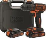 Black & Decker BDCDC18KB Δραπανοκατσάβιδο Μπαταρίας 18V 2x1.5Ah