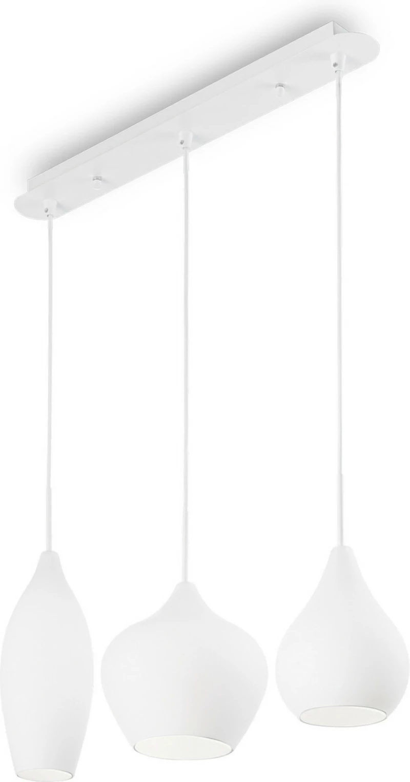 Ideal Lux SOFT SP3 Κρεμαστό Φωτιστικό Μοντέρνο Τρίφωτο Ράγα Λευκό