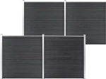 vidaXL Πάνελ Περίφραξης Γκρι 186x699cm 3053227