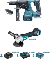 Dlx2256Tj1 - Σετ 18V Brushless + 3 Μπαταριες X 5.0Ah Makita