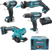 Σετ 4 Εργαλειων +2 Bαλιτσάκια Makpac Makita Clx431Saj1