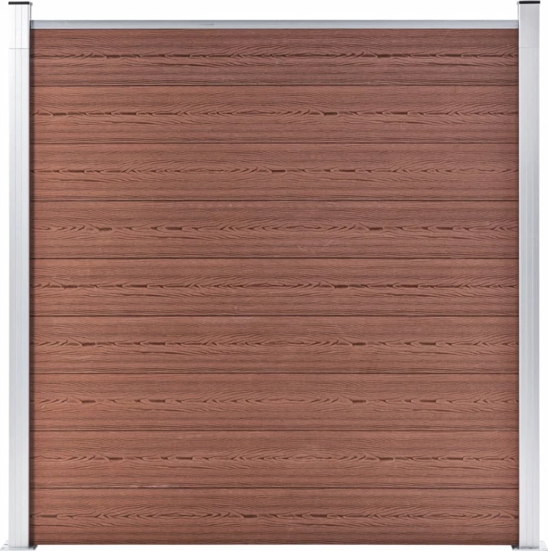 vidaXL Πάνελ Περίφραξης Καφέ από WPC 186x180cm 49066