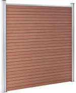 vidaXL Πάνελ Περίφραξης Καφέ από WPC 186x180cm 49066