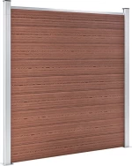 vidaXL Πάνελ Περίφραξης Καφέ από WPC 186x180cm 49066
