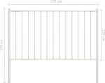 vidaXL Πάνελ Περίφραξης Λευκό 125x170cm 145217