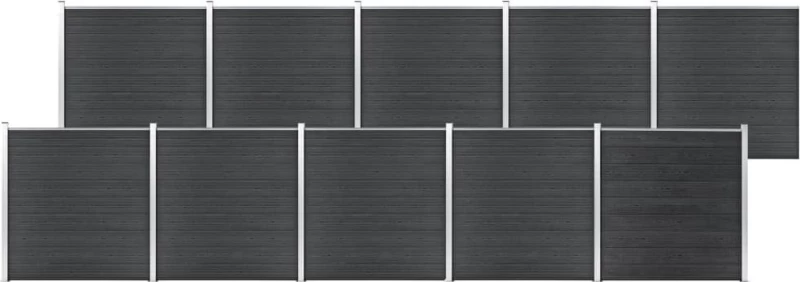 vidaXL Πάνελ Περίφραξης Γκρι από WPC 186x1737cm 3053233