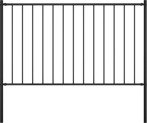 vidaXL Πάνελ Περίφραξης Μαύρο 125x170cm 145211