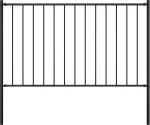 vidaXL Πάνελ Περίφραξης Μαύρο 125x170cm 145211