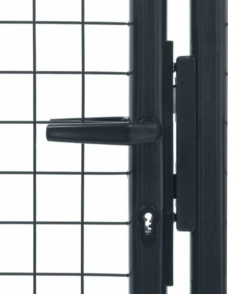 vidaXL Πόρτα Περίφραξης με Πλέγμα Γκρι 125x100cm 145771