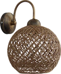 Heronia SILK-01/ΑΡ Φωτιστικό Τοίχου Καφέ Natural