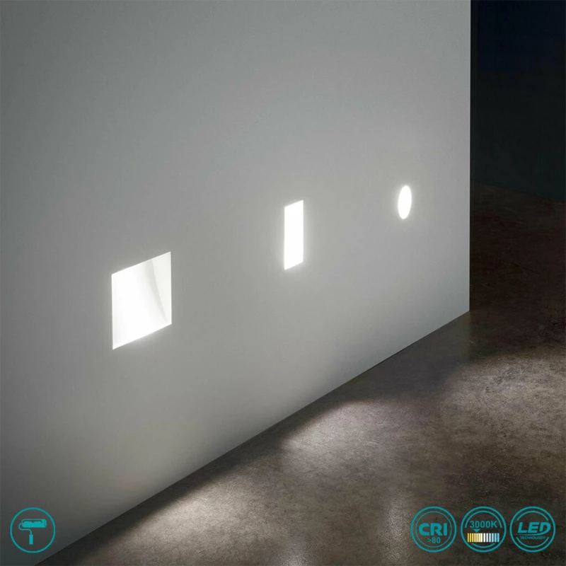 Ideal Lux Walky Φωτιστικό Τοίχου Λευκό Χωνευτό LED 3000K