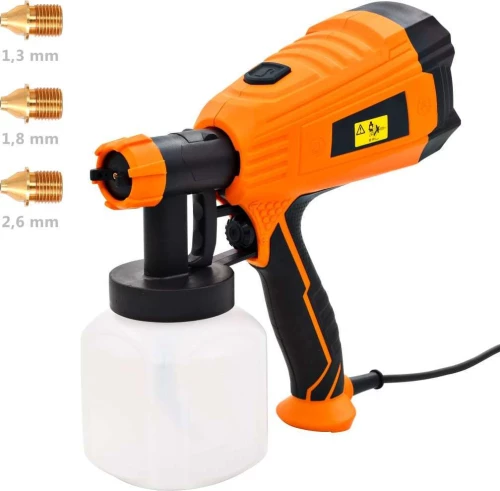 Πιστόλι Βαφής Ηλεκτρικό με 3 Ακροφύσια 500 W 800 ml
