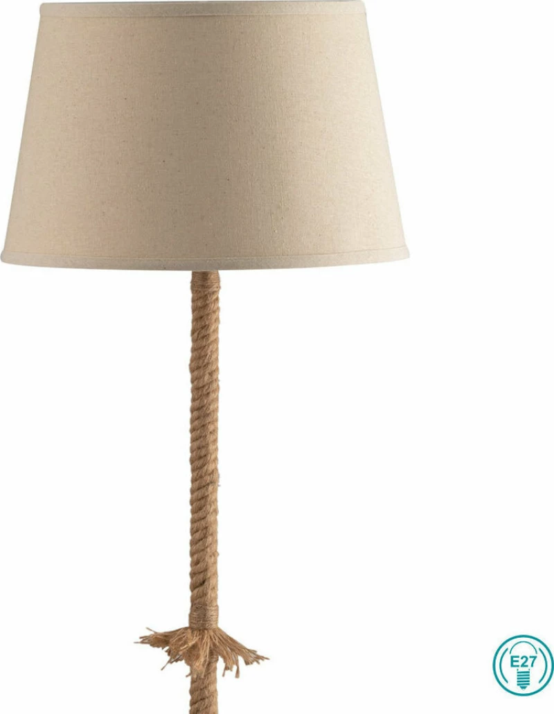 Fan Europe Rope Φωτιστικό Δαπέδου Καφέ με Ύψος 150cm