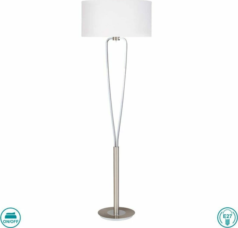Trio Lighting Paris Ii Φωτιστικό Δαπέδου Λευκό με Ύψος 160cm