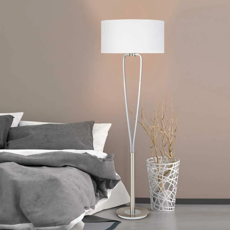 Trio Lighting Paris Ii Φωτιστικό Δαπέδου Λευκό με Ύψος 160cm