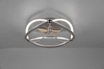 Trio Lighting Charivari Πλαφονιέρα Οροφής Ασημί από Μέταλλο Νίκελ Ματ