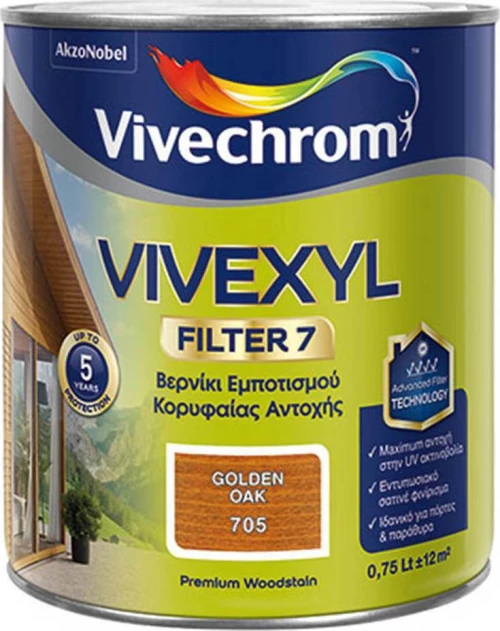Vivechrom Βερνίκι Εμποτισμού Vivexyl Filter 7 0.75lt Teak