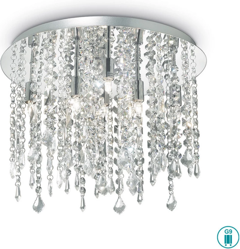 Ideal Lux Royal PL8 Πλαφονιέρα Οροφής Ασημί από Μέταλλο