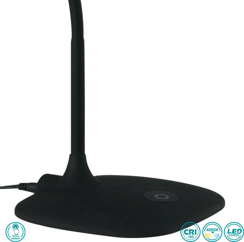 Fan Europe Φωτιστικό Γραφείου LED Μαύρο LEDT-Darwin-Black