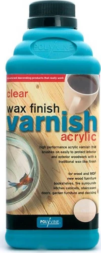 Polyvine Βερνίκι Wax Finish Acrylic Clear 0.5lt Λευκό Σατινέ