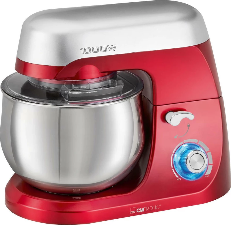 Clatronic KM 3709 Κουζινομηχανή 1000W με Ανοξείδωτο Κάδο 5lt Red