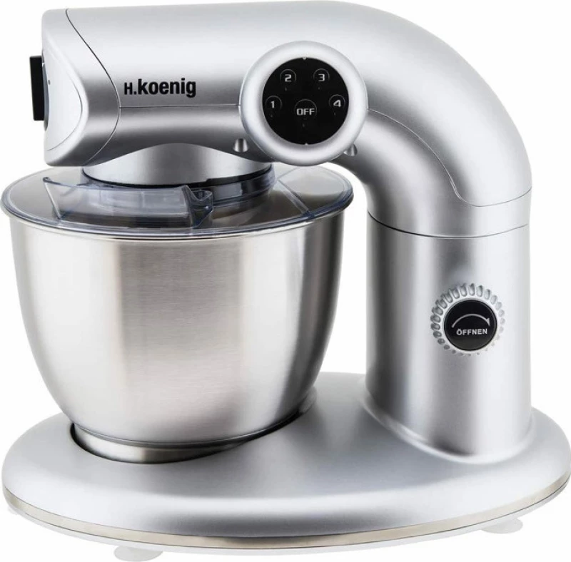 HKoenig KM80 Κουζινομηχανή 1000W με Ανοξείδωτο Κάδο 5lt Silver