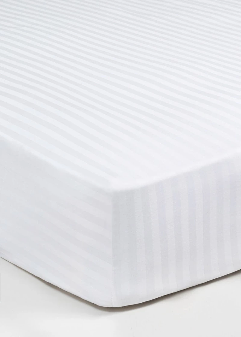 Sunshine Σεντόνι Υπέρδιπλο με Λάστιχο 160x200x40 152-157 Satin White