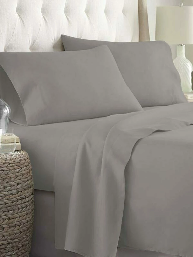Sunshine Σετ Σεντόνια Διπλά 200x270 Cotton Feelings 107 Dark Grey