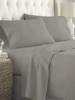 Sunshine Σετ Σεντόνια Διπλά 200x270 Cotton Feelings 107 Dark Grey