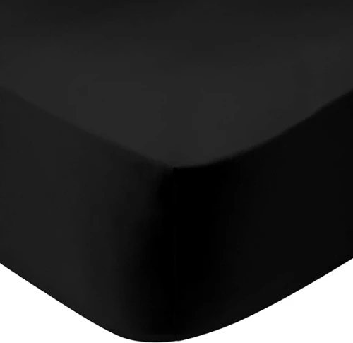 Sunshine Σεντόνι Ημίδιπλο με Λάστιχο 120x200x30 Cotton Feelings 111 Black