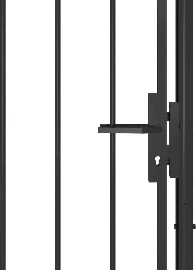 vidaXL Καγκελόπορτα Ατσάλινη 1x2.5m Μαύρη 146321