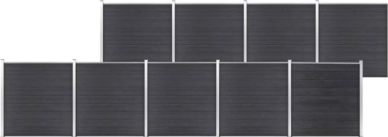 vidaXL Πάνελ Περίφραξης Γκρι από WPC 186x1564cm 3053232