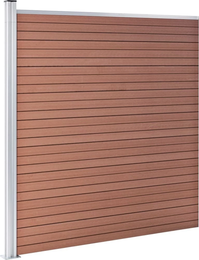 vidaXL Πάνελ Περίφραξης WPC Καφέ 186x1391cm 3053213