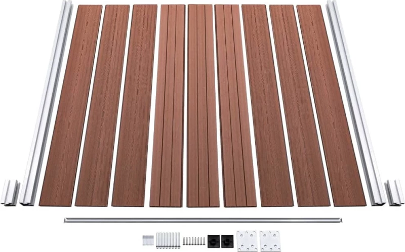 vidaXL Πάνελ Περίφραξης WPC Καφέ 186x1391cm 3053213